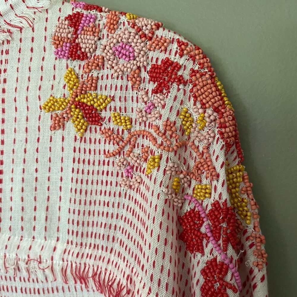 JOHNNY WAS Jacque Embellished Beaded Boho Tunic Top Size Medium - Picture 12 of 14